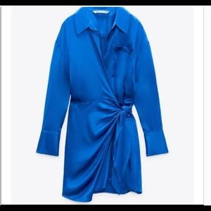 Zara Satin Wrap Dress
